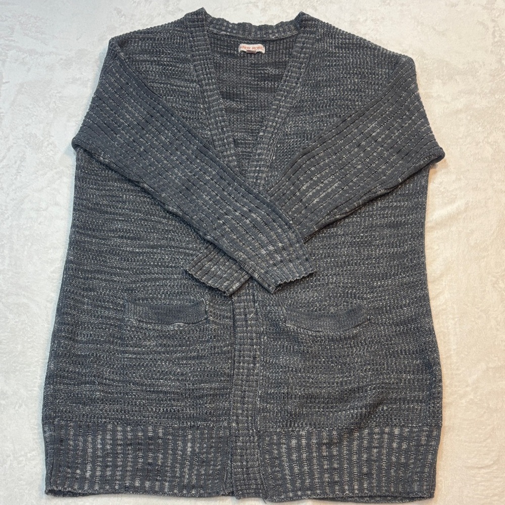 Knox Rose Charcoal‎ Textured Cardigan